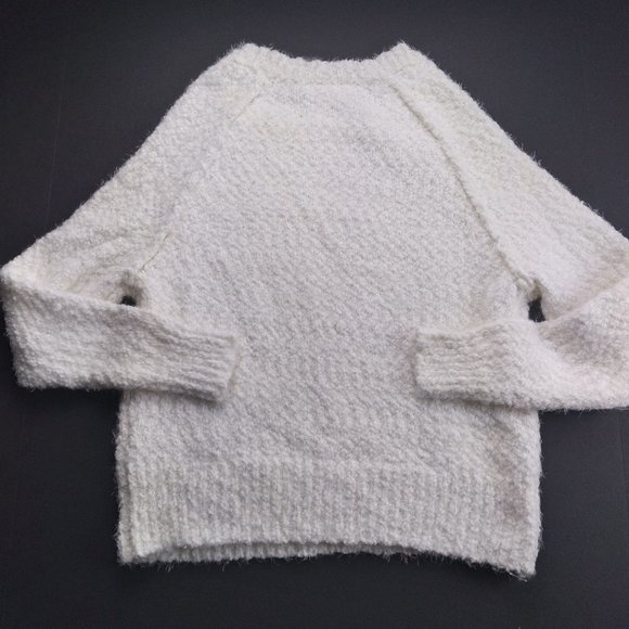 YES LOLA Ivory Fuzzy Knit Pullover Sweater - Picture 4 of 6